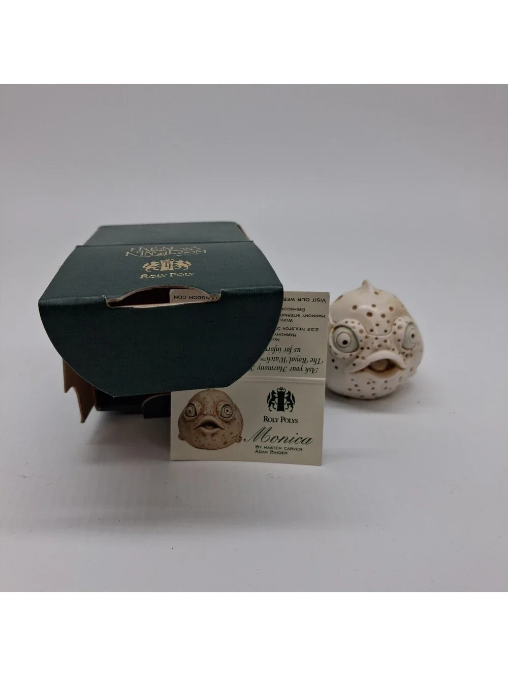 Harmony Kingdom Roly Polys Monica Blowfish Trinket Box Adam Binder w Box Card